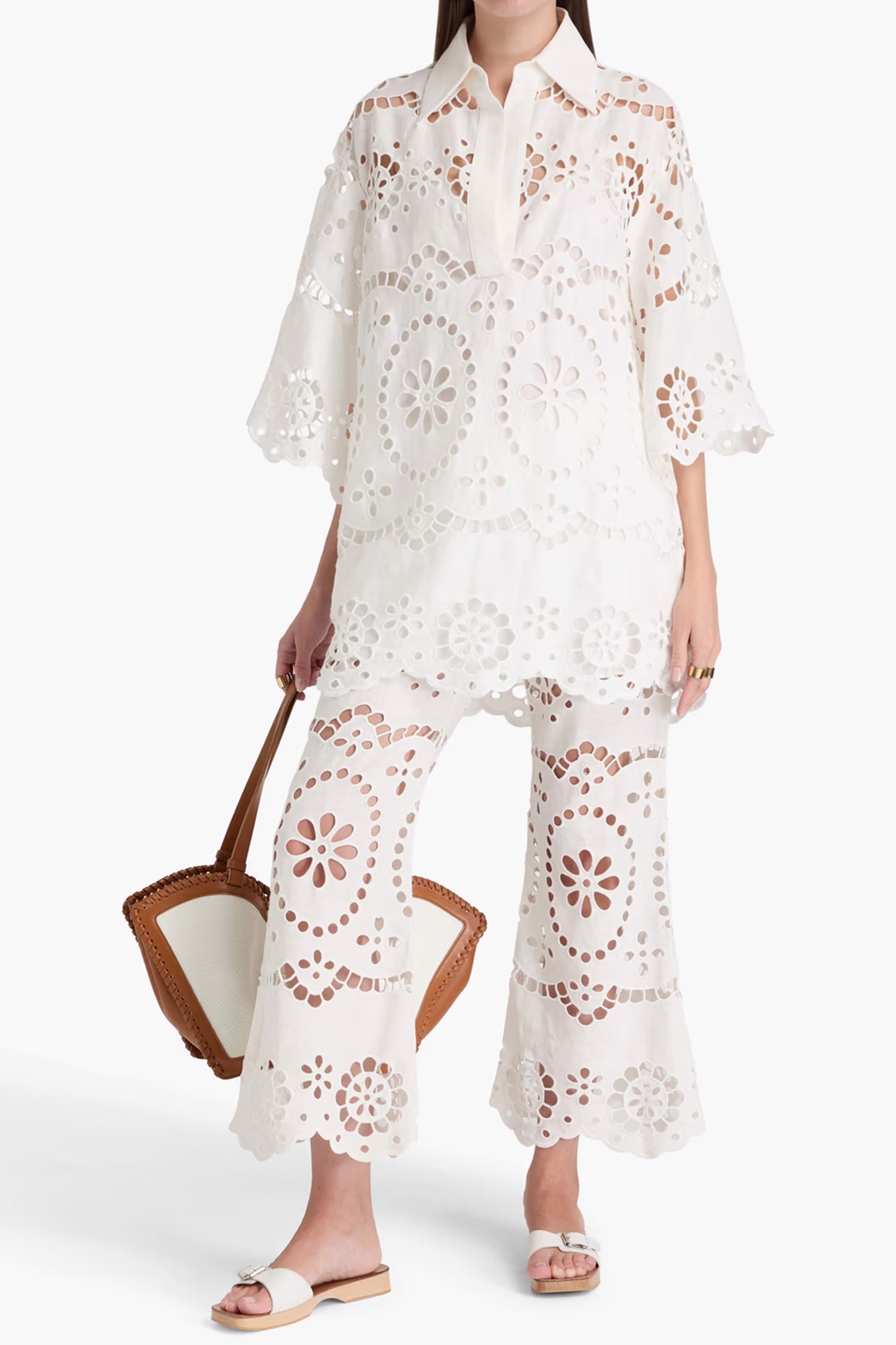 Broderie Anglaise Linen Tunic