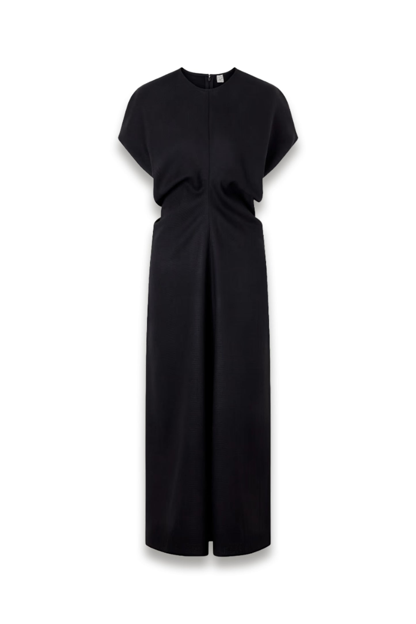 Gathered Wool Maxi Dress