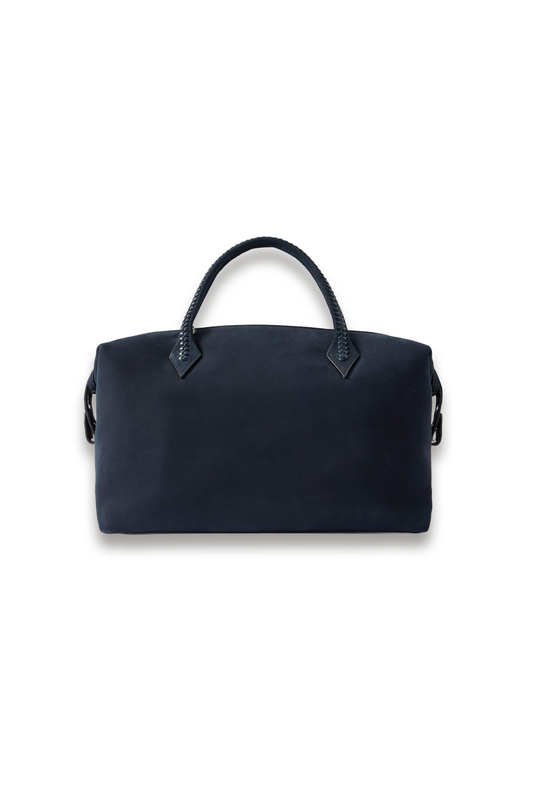 Vérité City Braided Leather-trimmed Nubuck Tote
