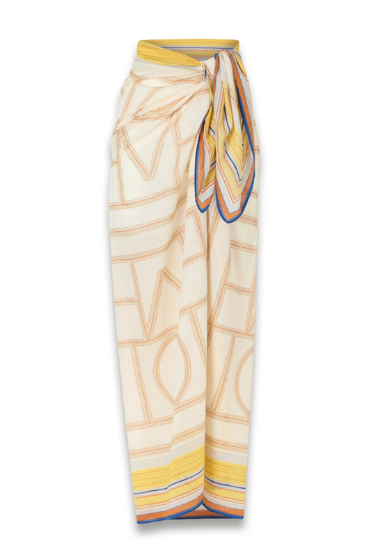 Printed cotton and Lyocell-blend scarf