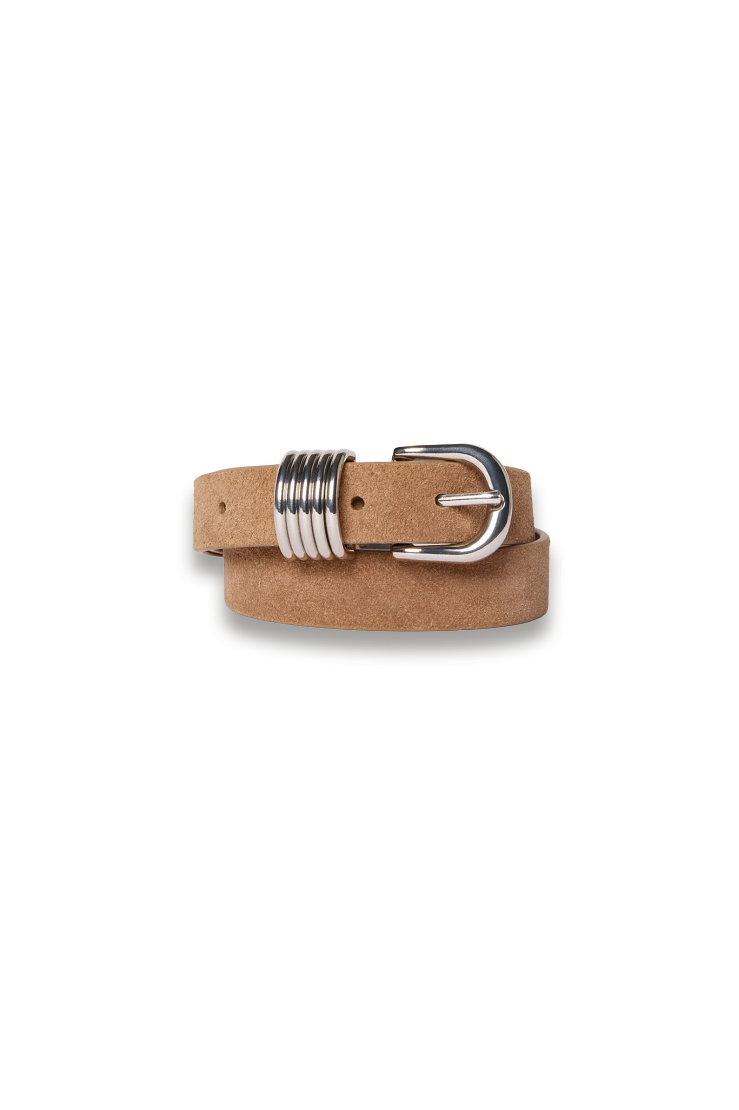Taupe Suede Multi-ring Belt