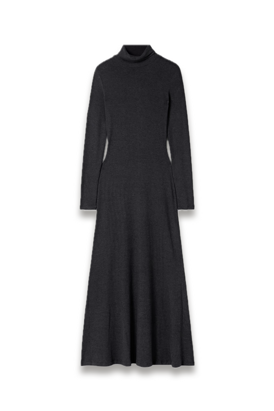 Vanya Modal-blend Jersey Turtleneck Maxi Dress