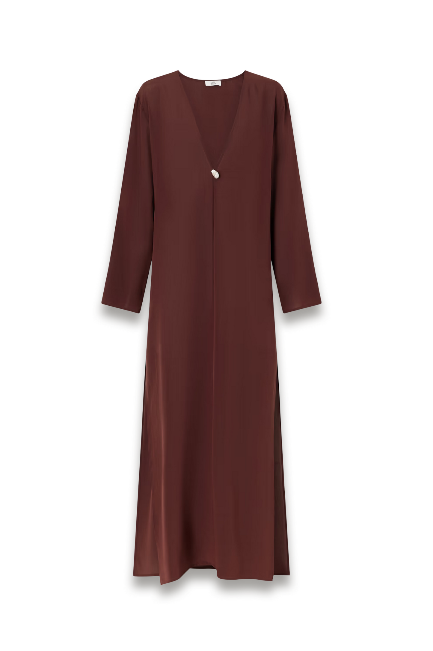 Pearl-embellished Silk-chiffon Kaftan