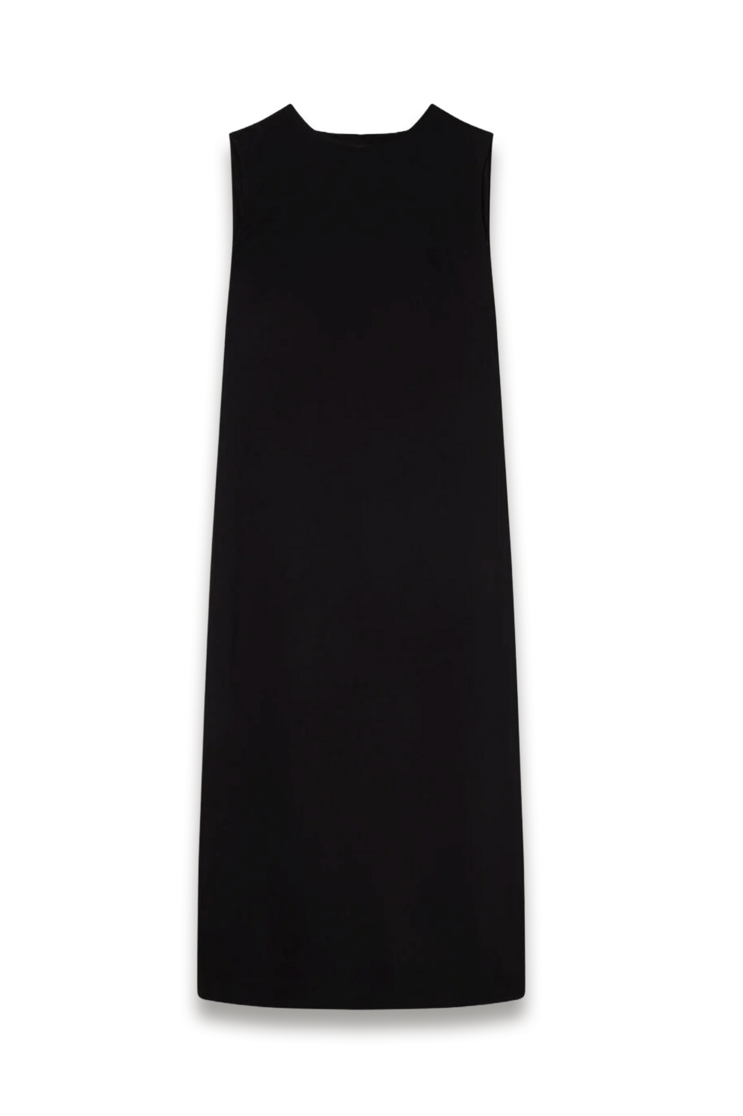 Black Fringe Back Midi Dress