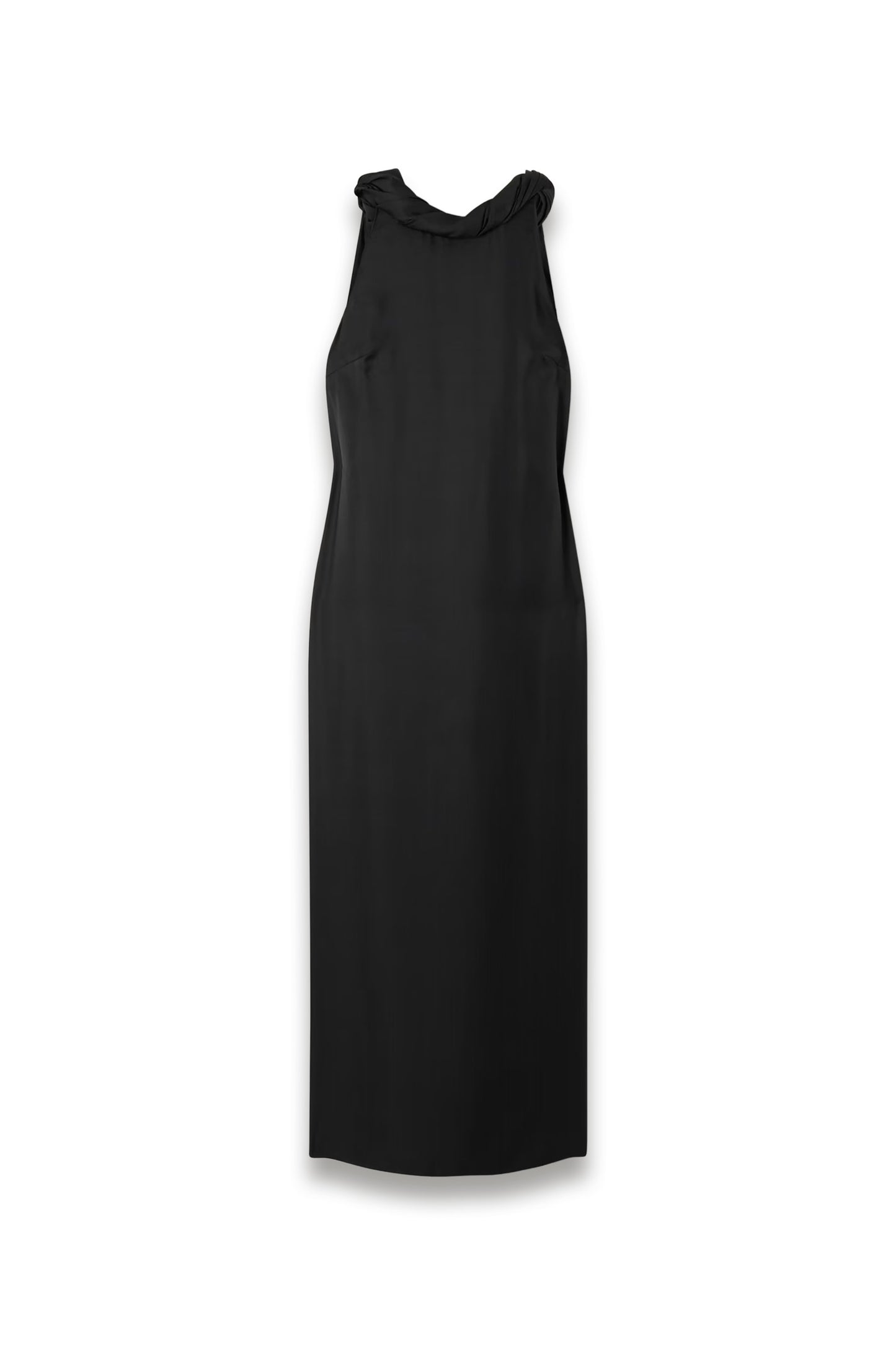 Susan Tie-detailed Draped Silk-twill Midi Dress