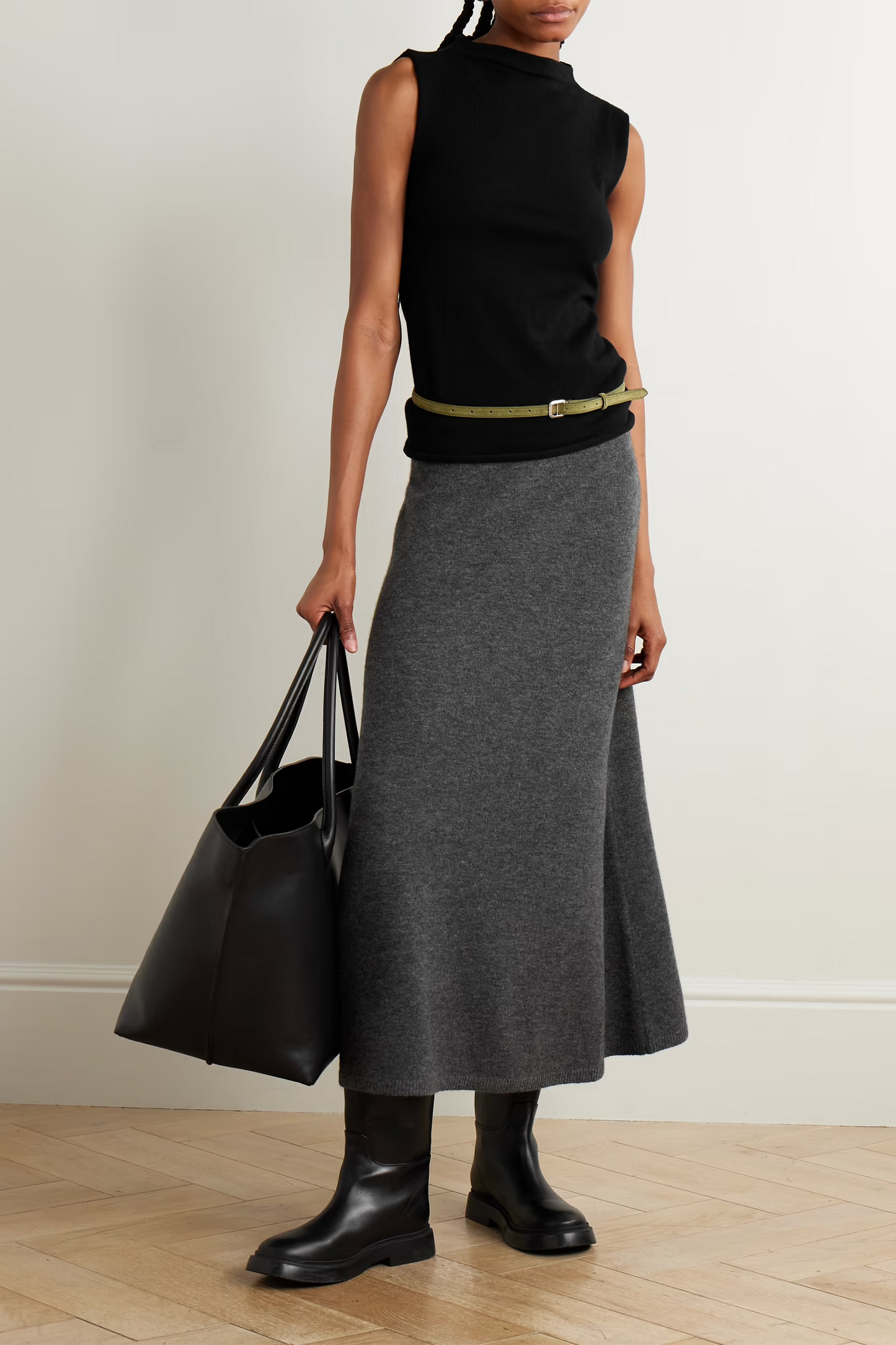 Merino Wool-blend Maxi Skirt