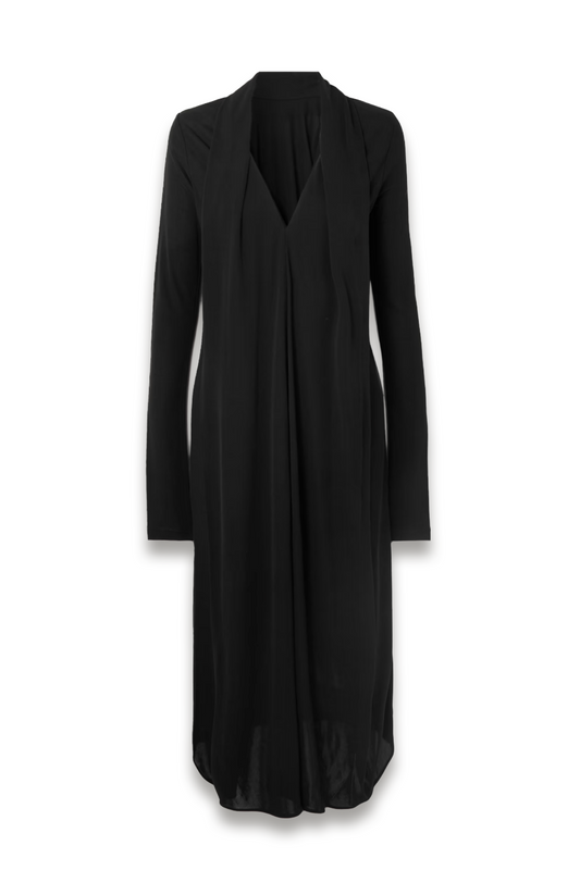 Draped Knitted Maxi Dress