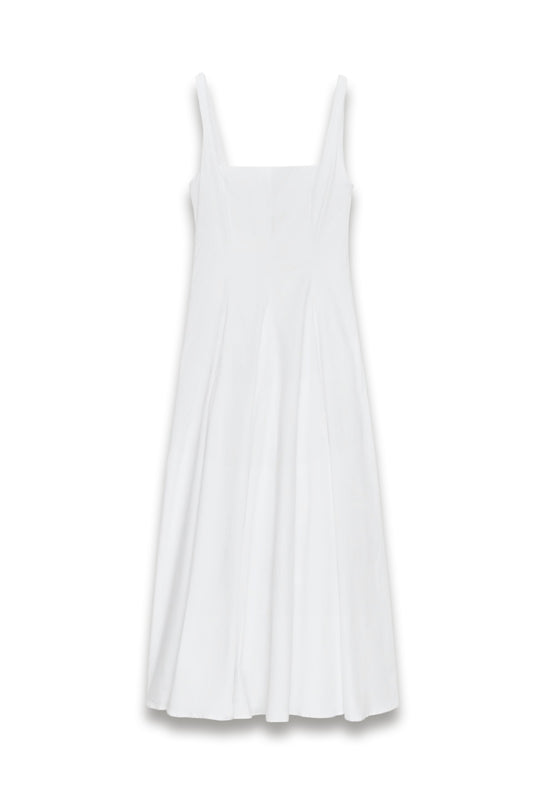 Poplin Godlet Midi Dress