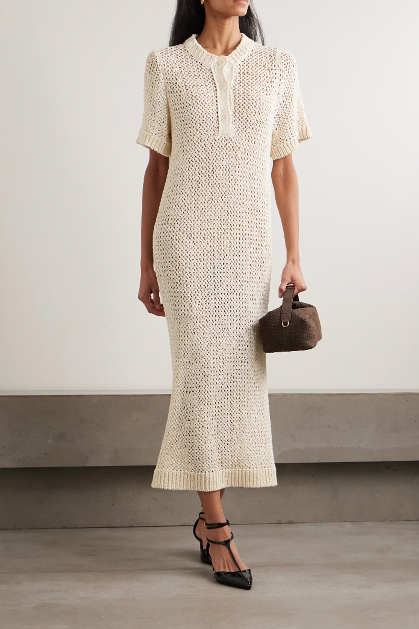 Ollie Open-knit Maxi Dress