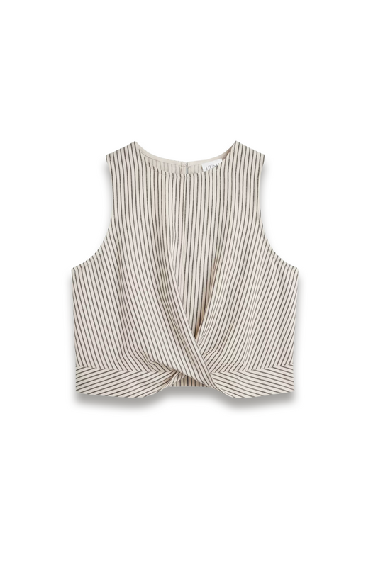 Maggie Stripe Twist Front Top
