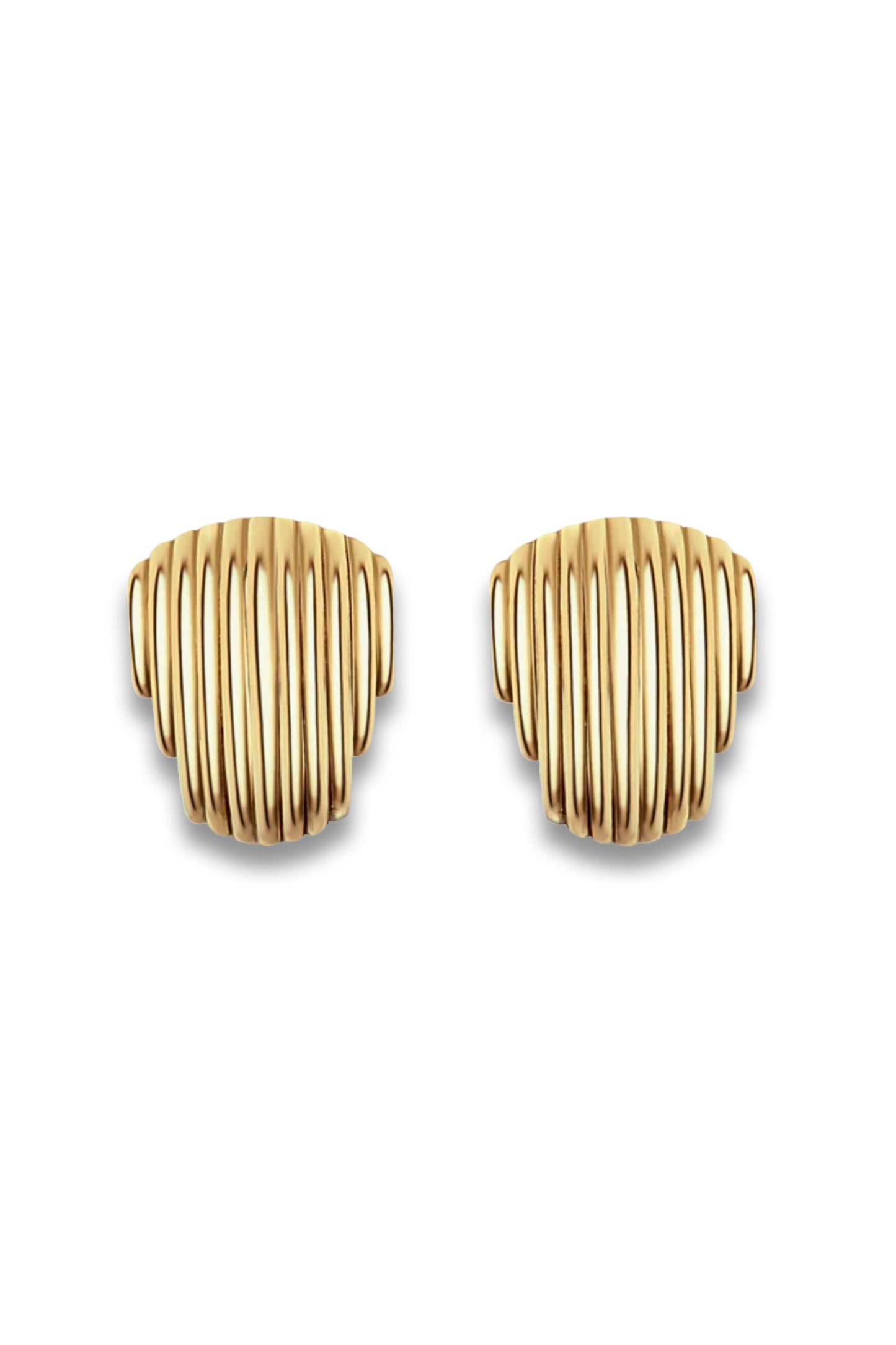Chloe Ribbed Effect Stud Earring