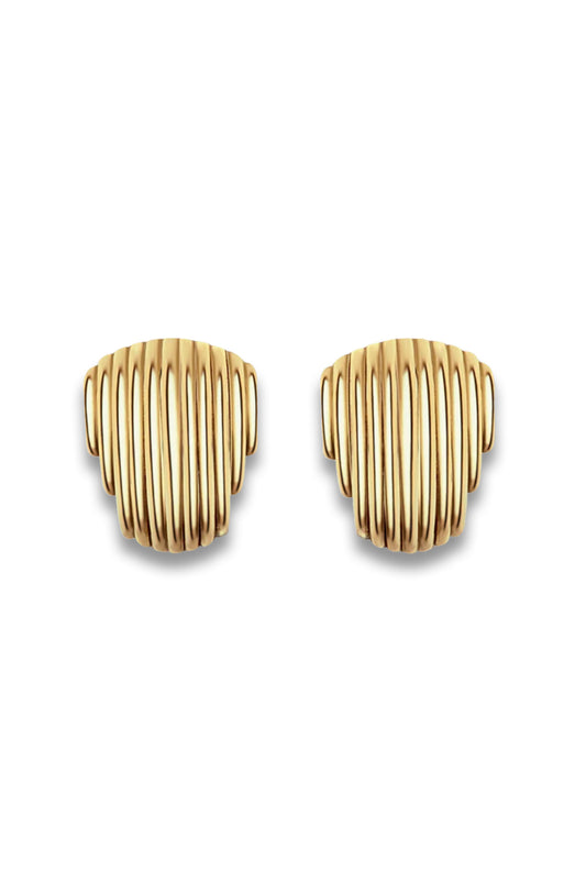 Chloe Ribbed Effect Stud Earring