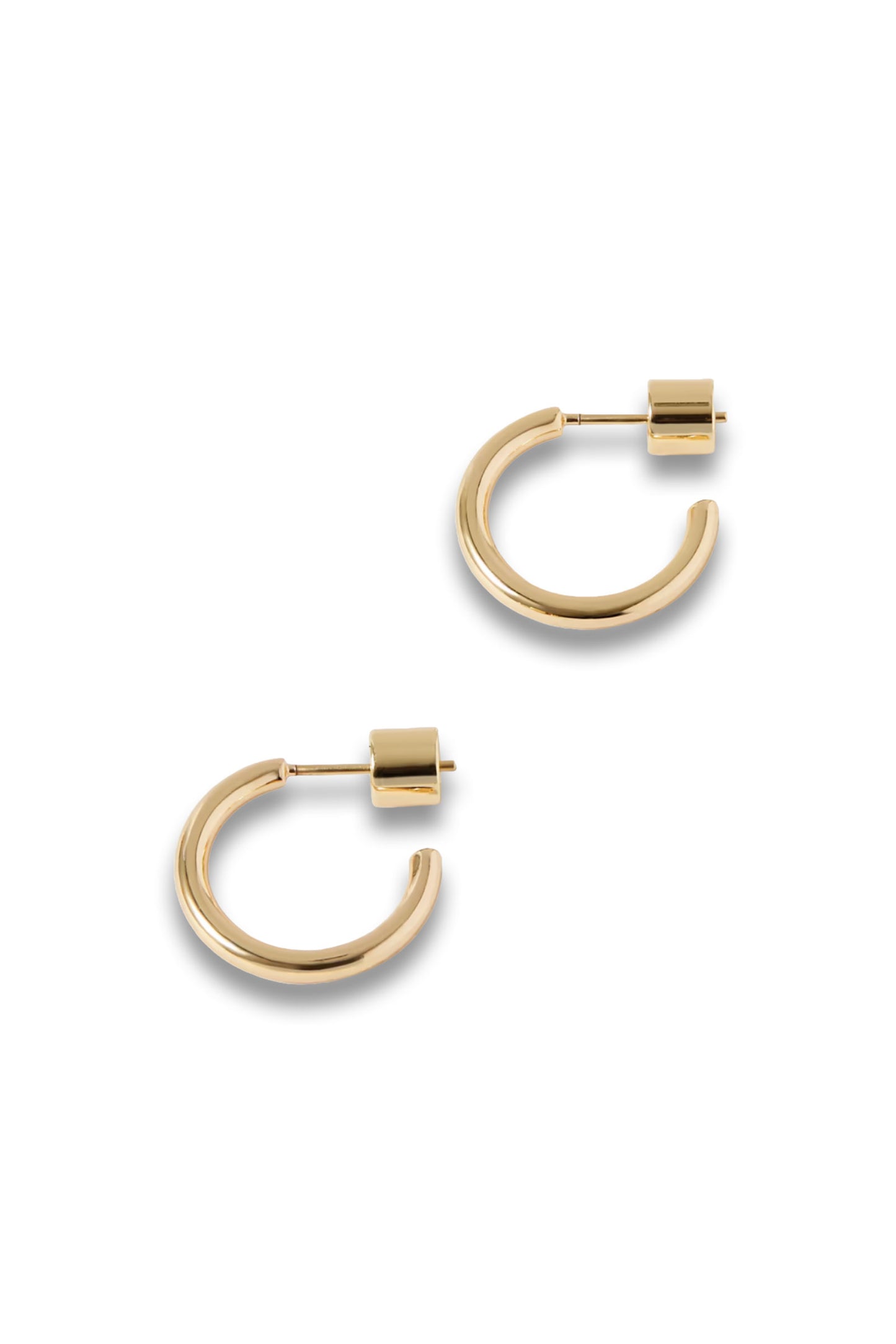Thread Gold-plated Hoop Earrings