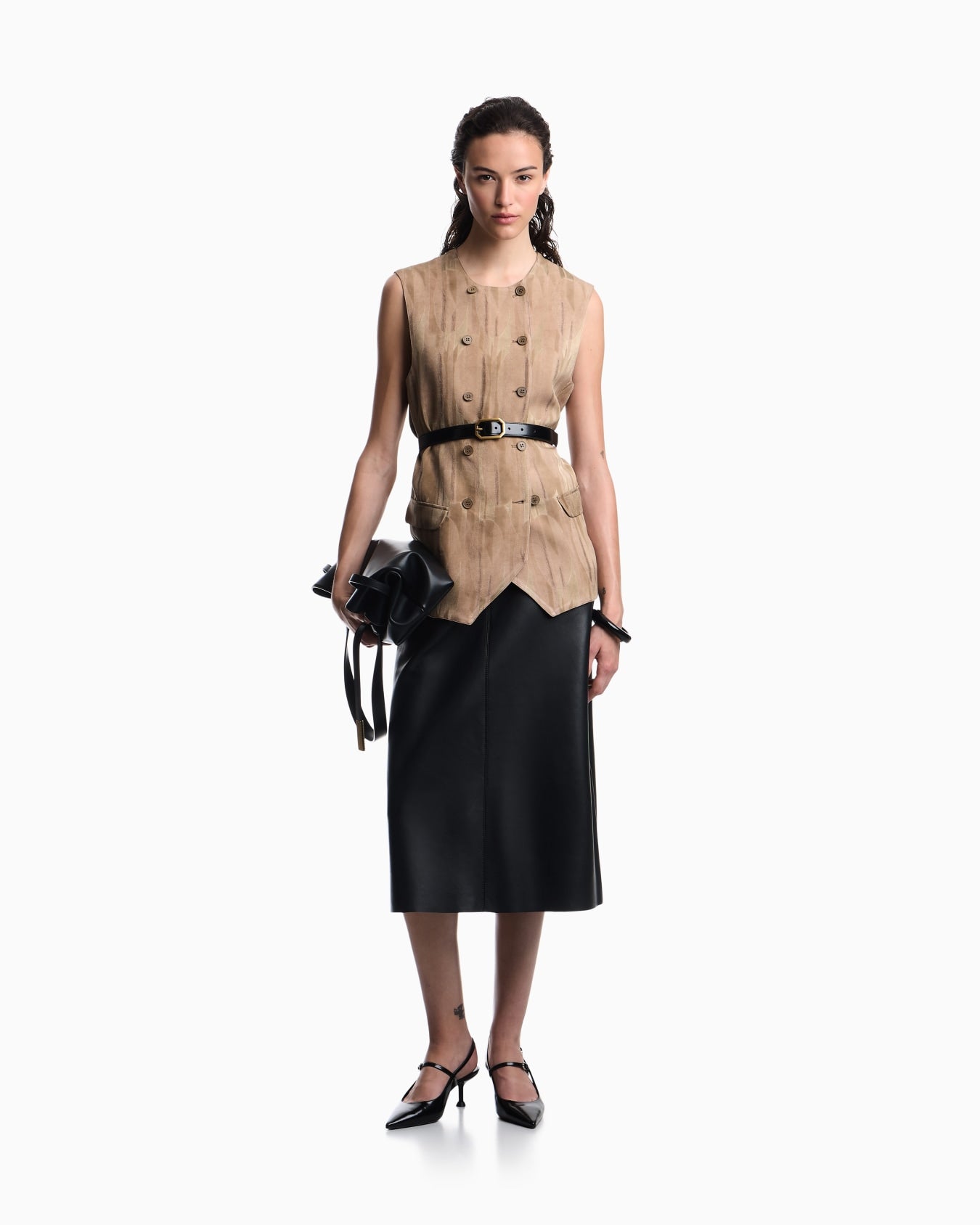 Double-Breasted Waistcoat In Oval-Patterned Jacquard