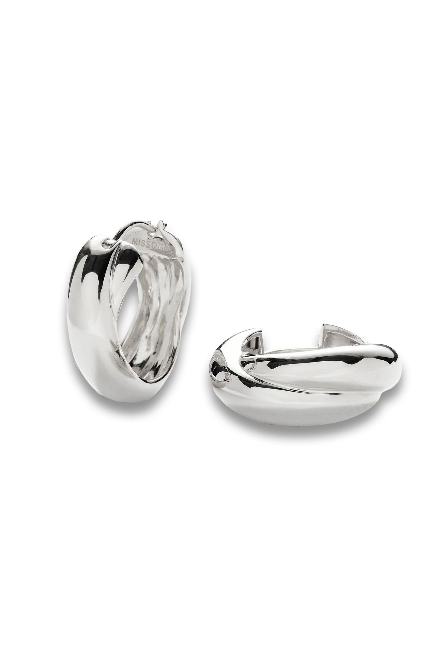 Lucy Williams Chunky Medium Entwine Hoop Earrings