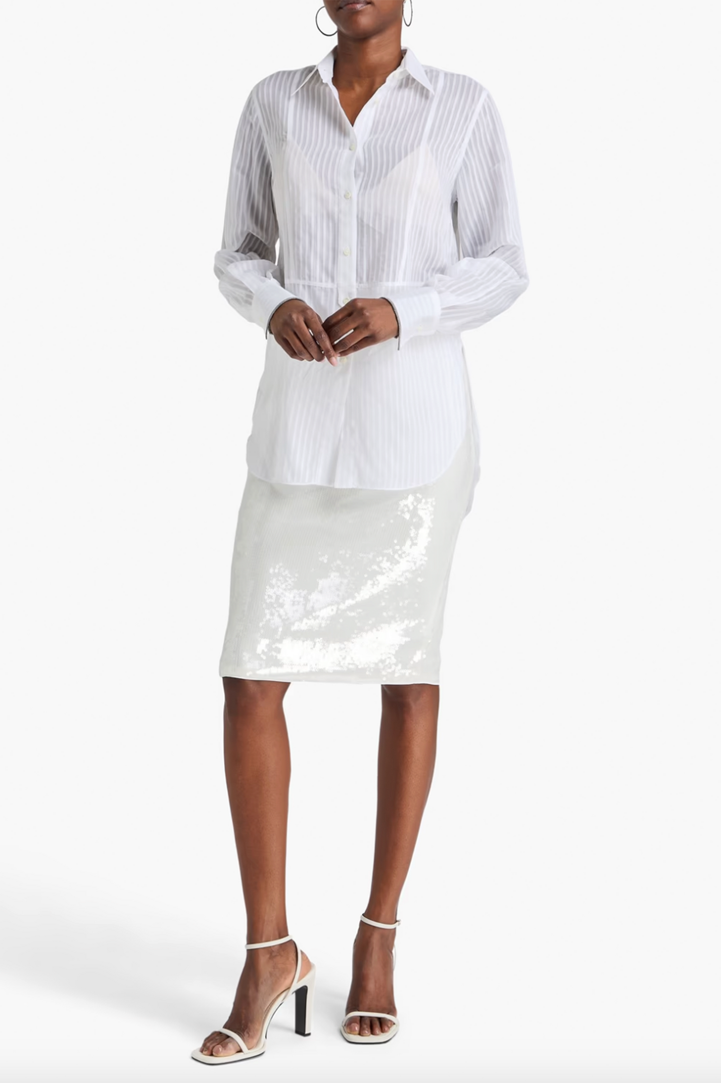 Striped Cotton and Silk-blend Jacquard Shirt
