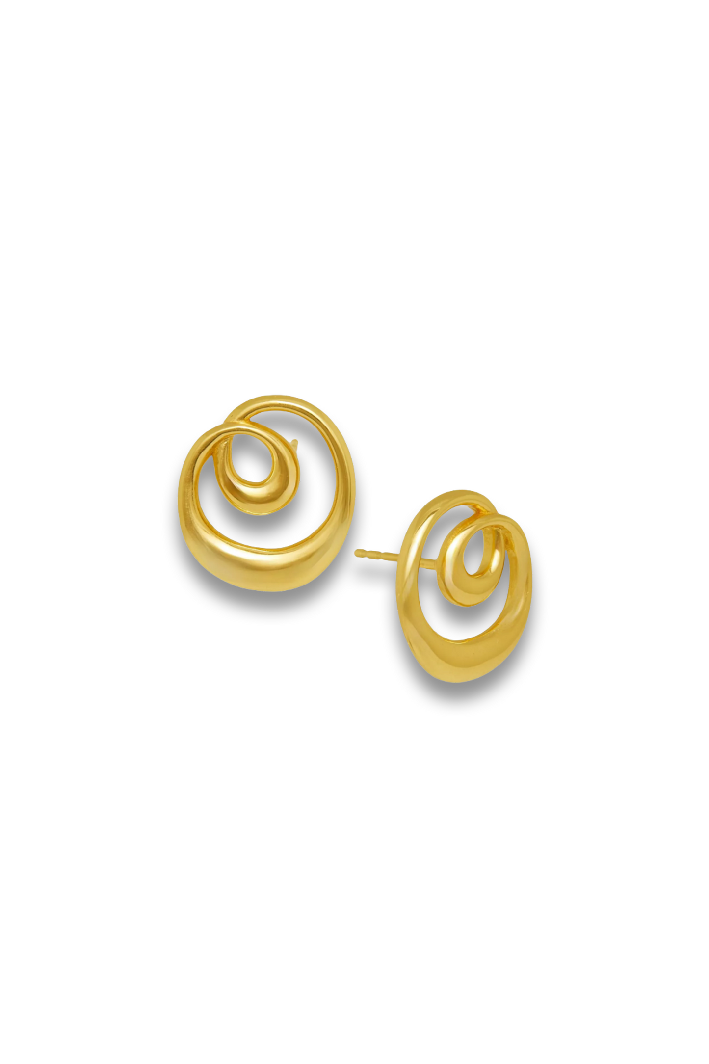 Dalia Twist Gold Stud Earrings