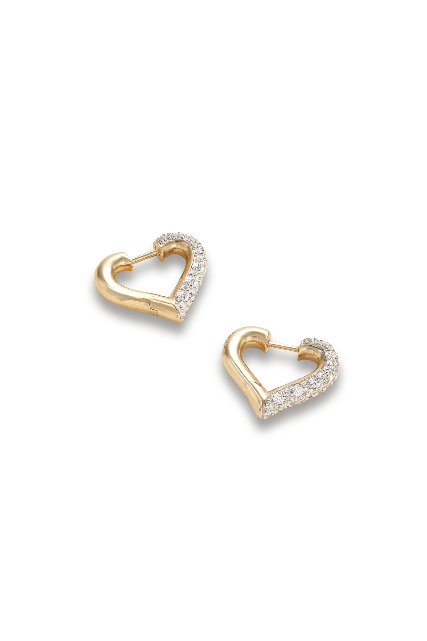 Baby Chubby Love Rhodium-plated 14-karat Gold Diamond Hoop Earrings