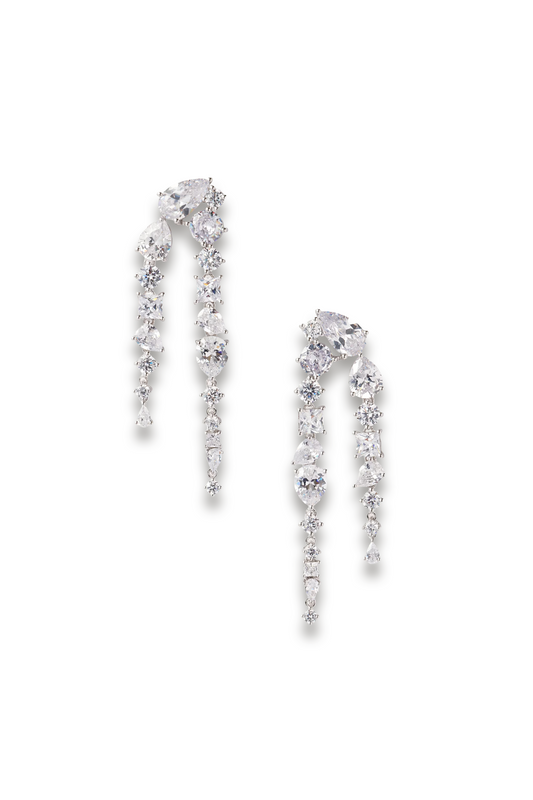 Corus Recycled Silver Cubic Zirconia Earrings