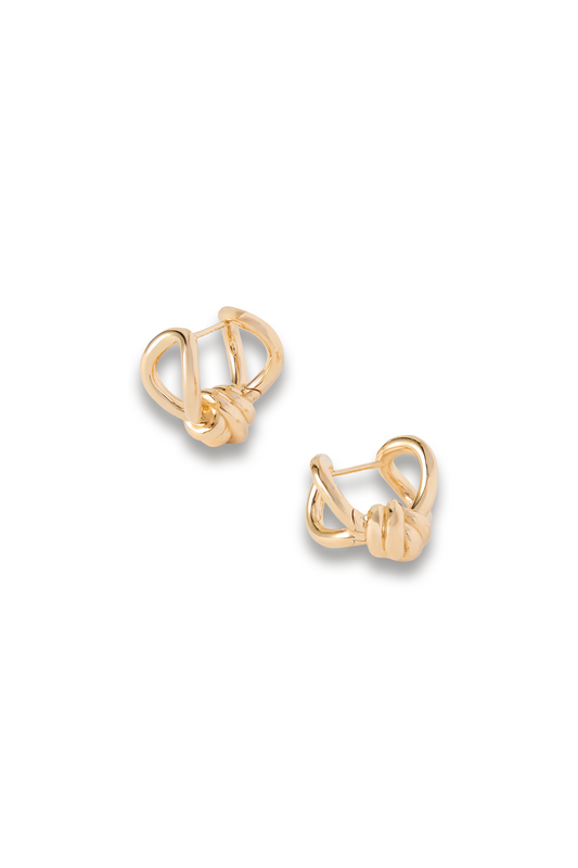 Knot Gold-plated Silver Earrings