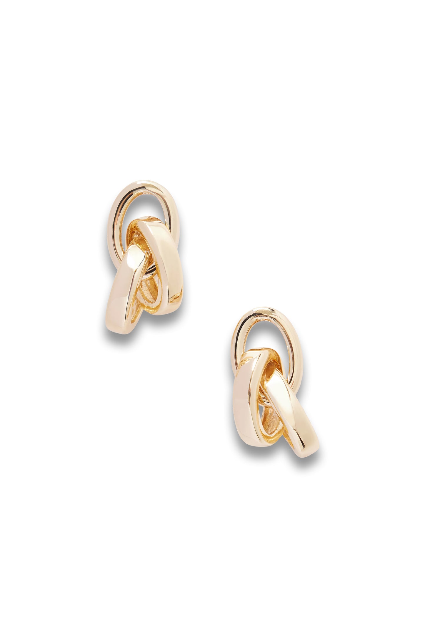 Triple Link Gold-tone Earrings