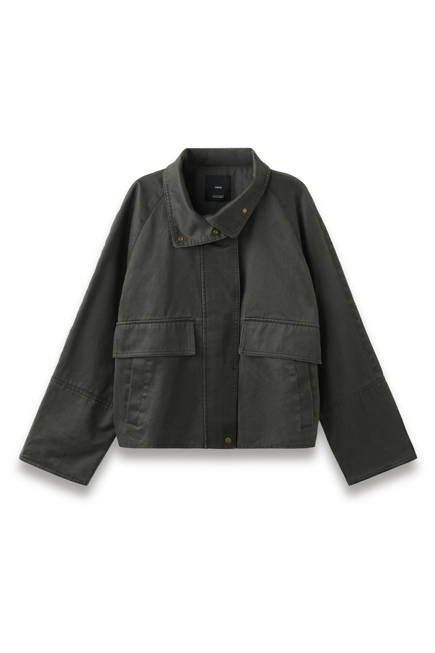 Funnel Neck Parka with Pockets