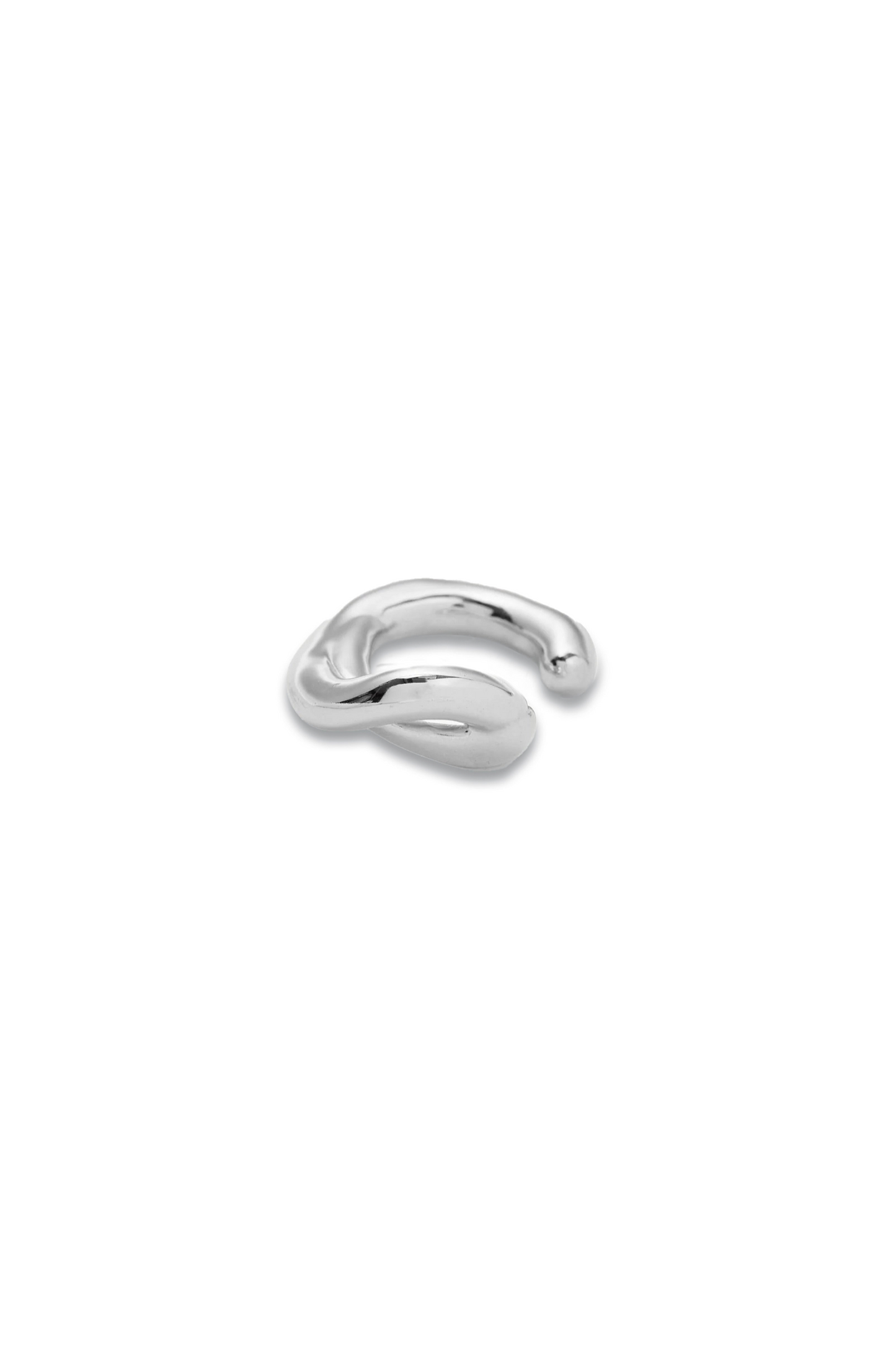 Molten Ear Cuff in Silver