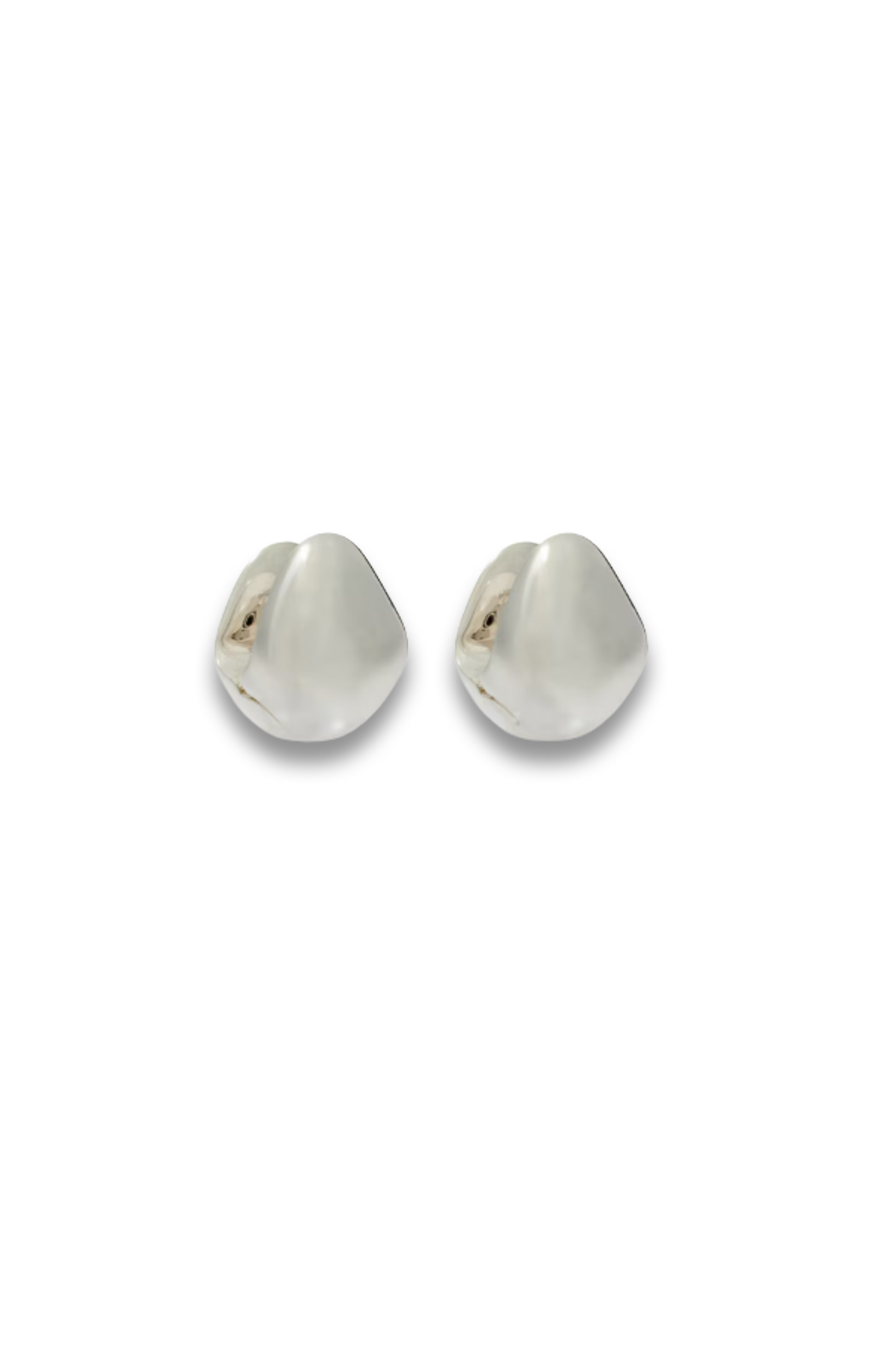 Pebble Stud Sterling Silver Earrings