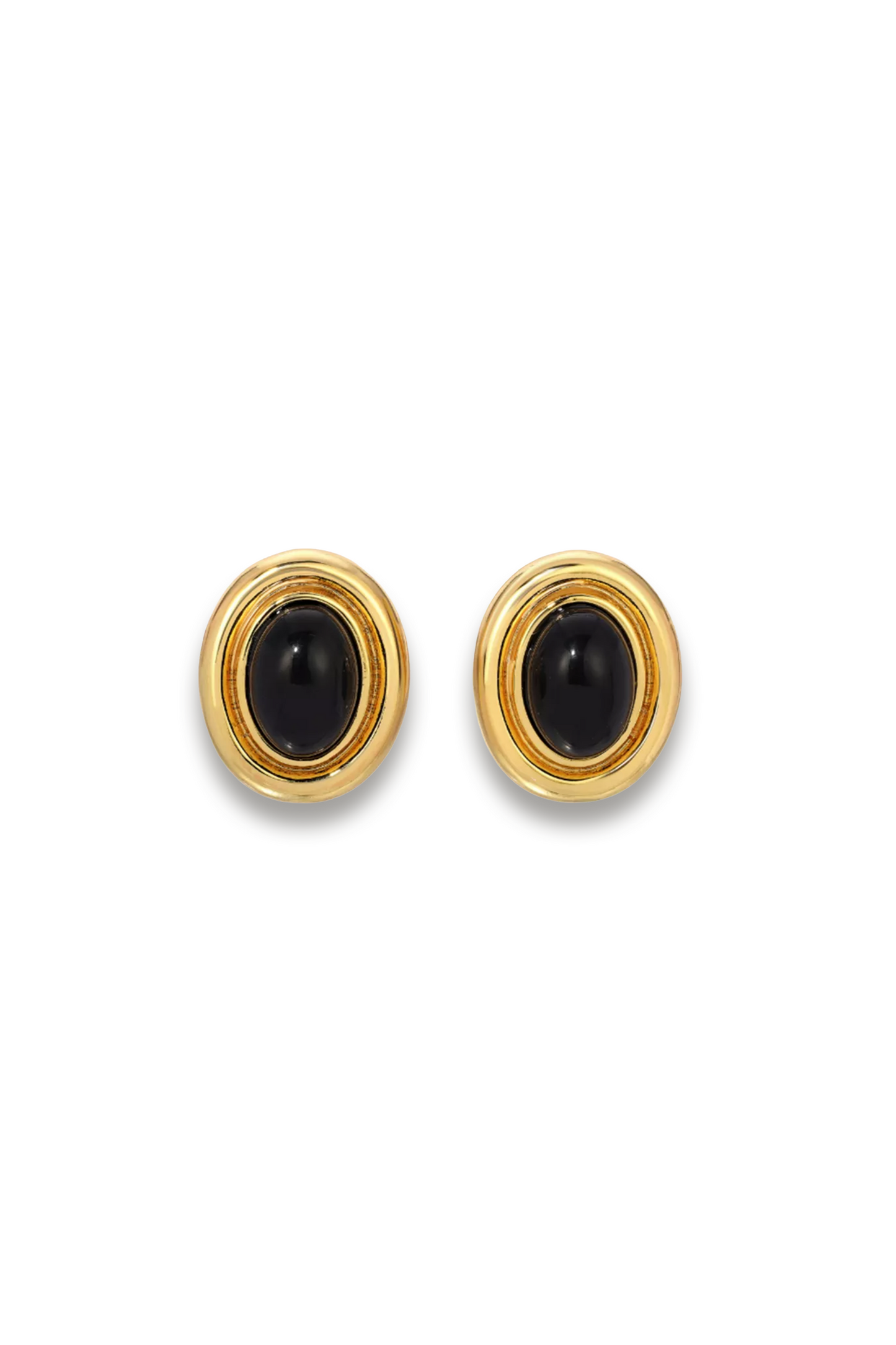 Prize 18ct Yellow Gold-plated Brass and Enamel Earrings