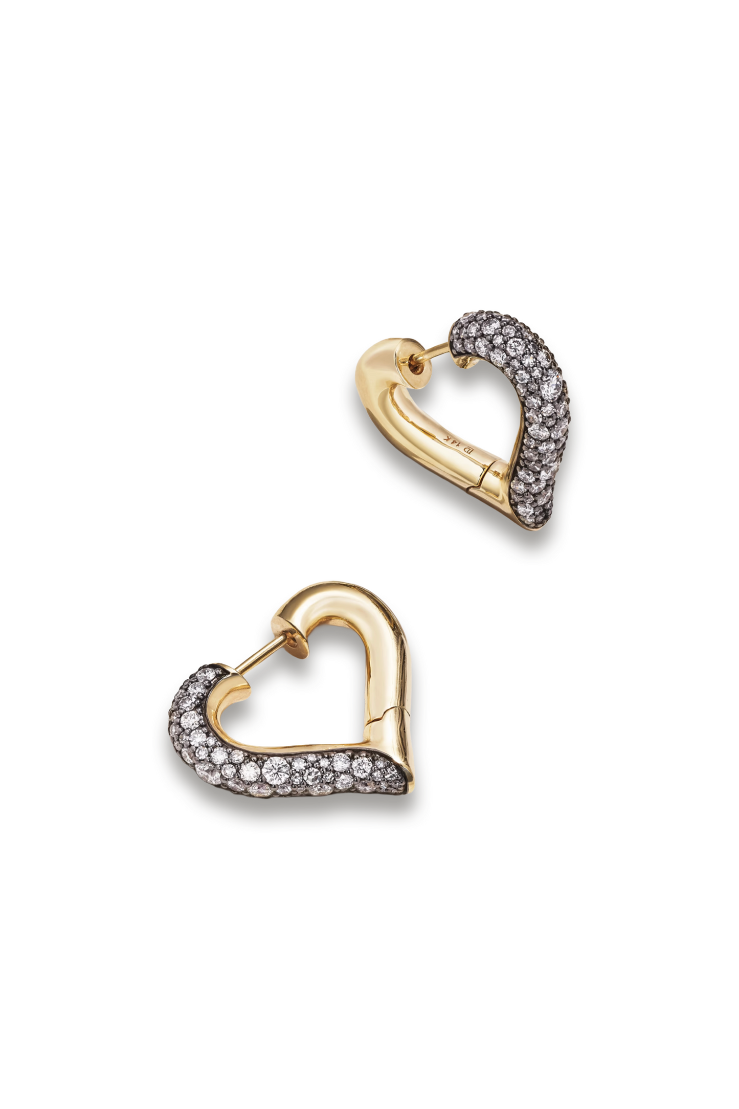 Chubby Love Rhodium-plated Diamond Hoop Earrings