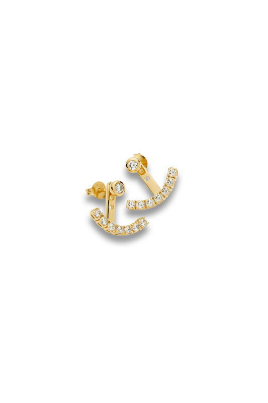 Tennis Ear Jacket Stud Earrings