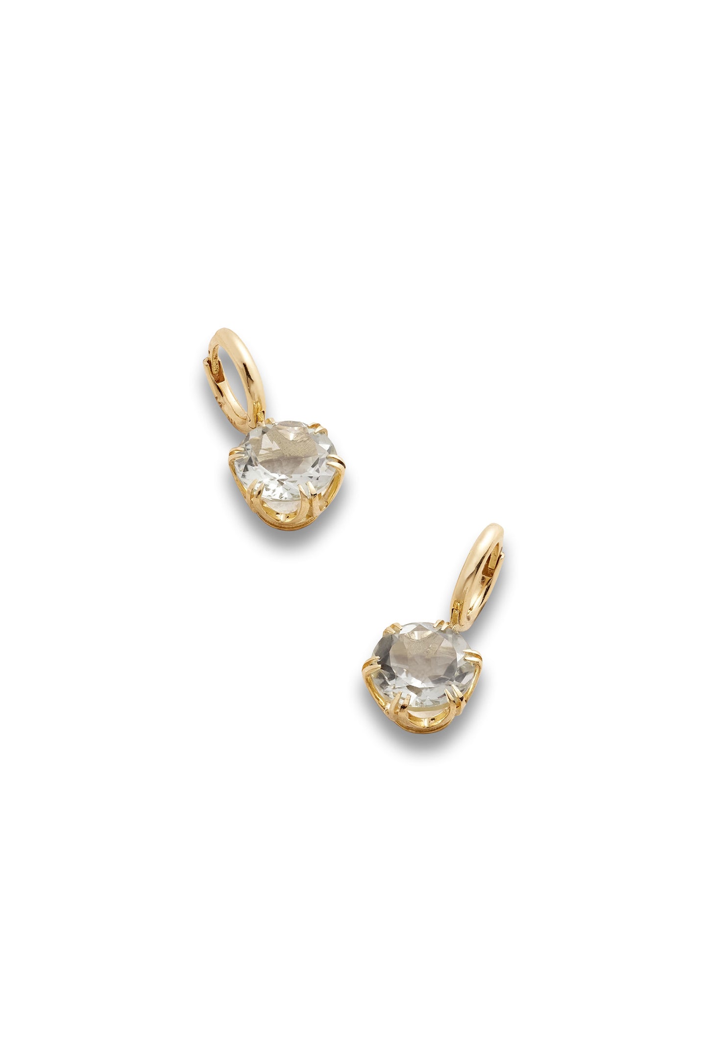 Mini Crown 18-karat Gold Amethyst Earrings