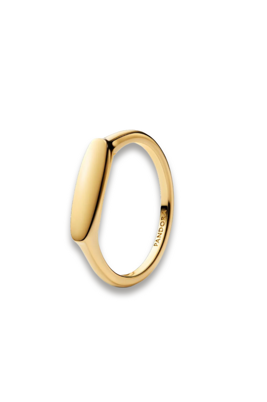 Engravable Bar Ring 14k gold plating