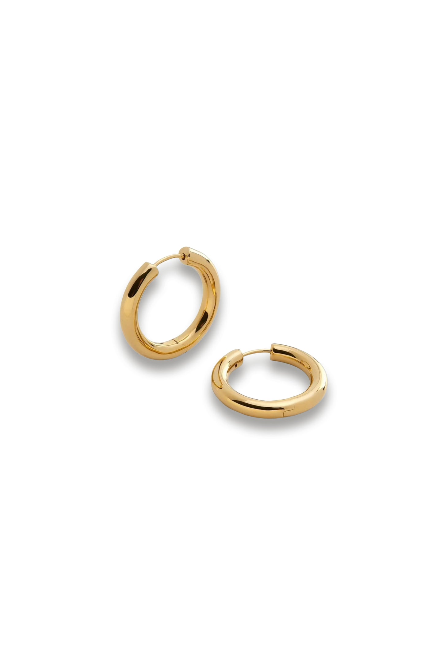 Essential Click Medium Hoop Earrings, Gold