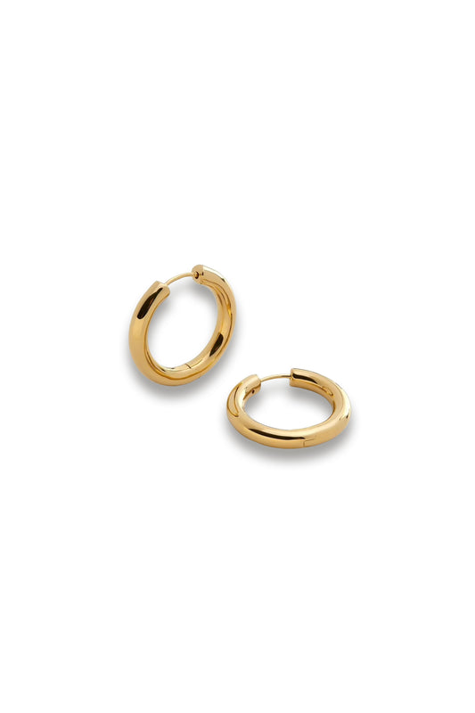 Essential Click Medium Hoop Earrings, Gold