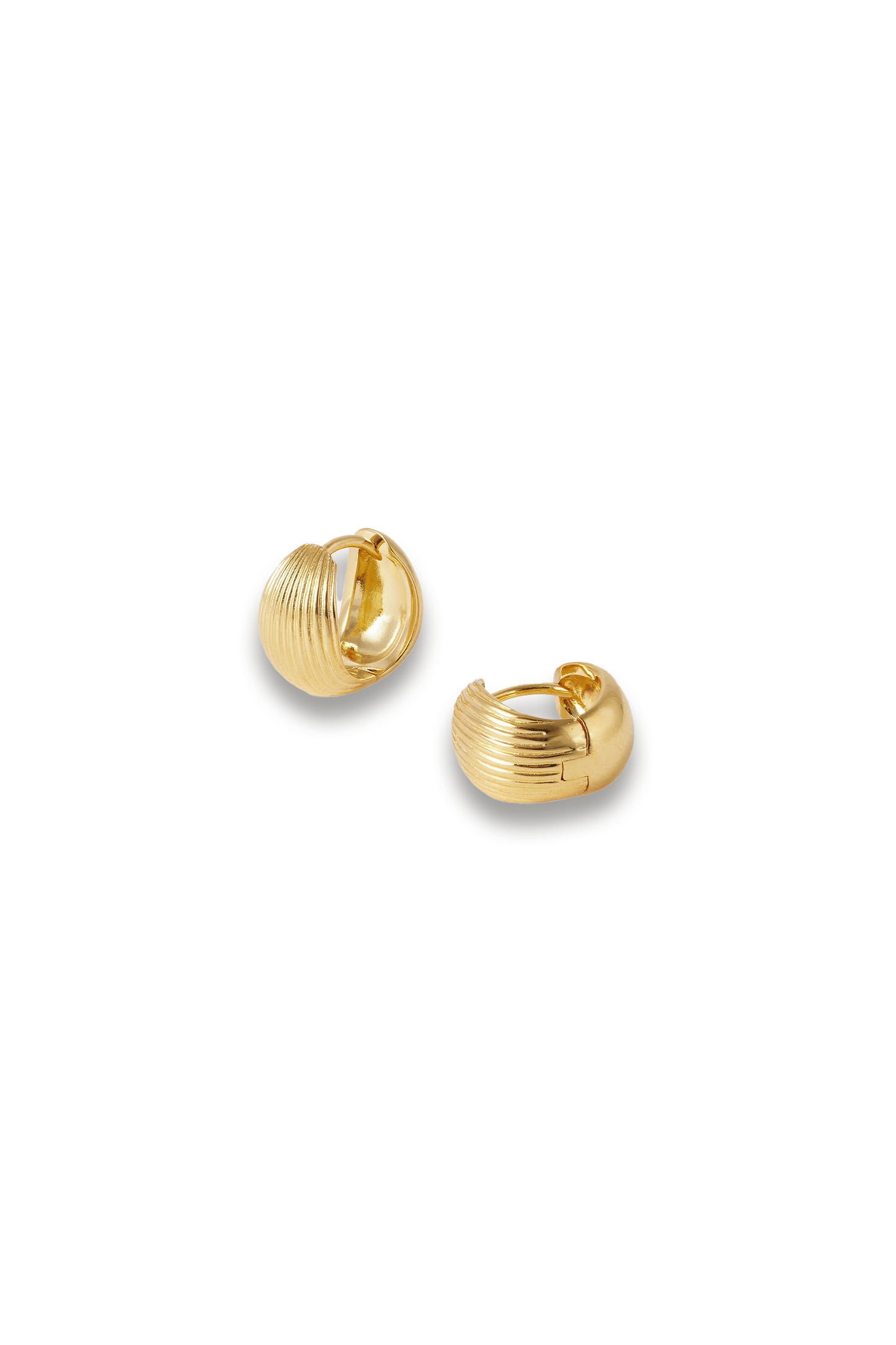 Reversible Gold Vermeil Hoop Earrings