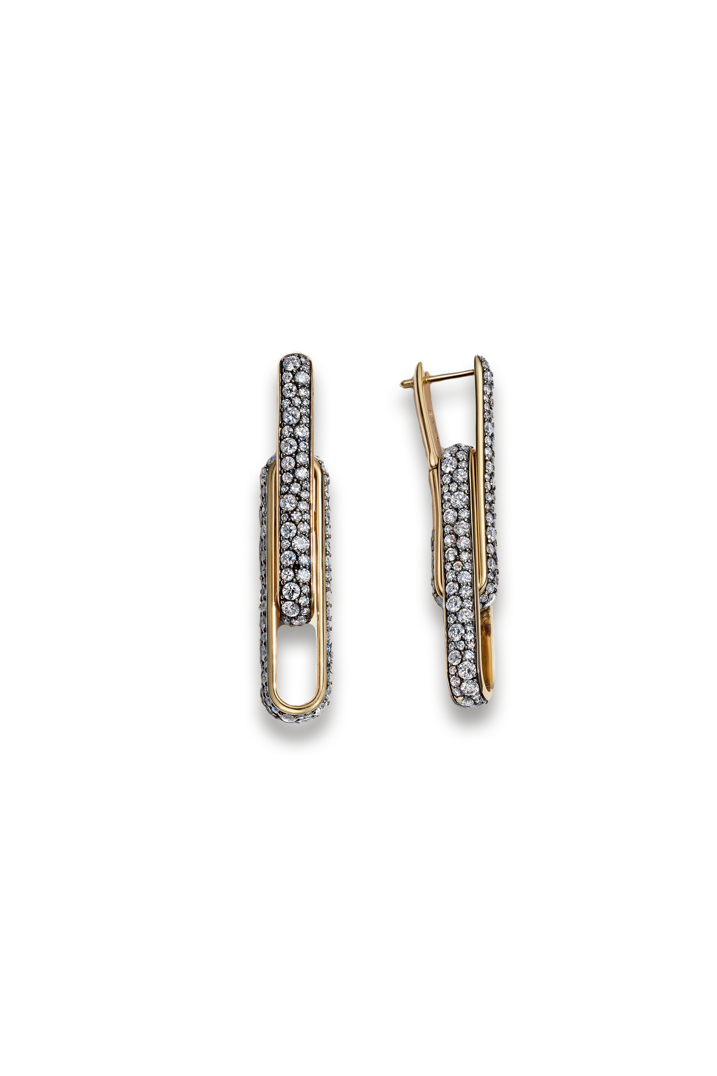 Diamond Stirrup Earrings