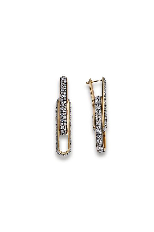 Diamond Stirrup Earrings