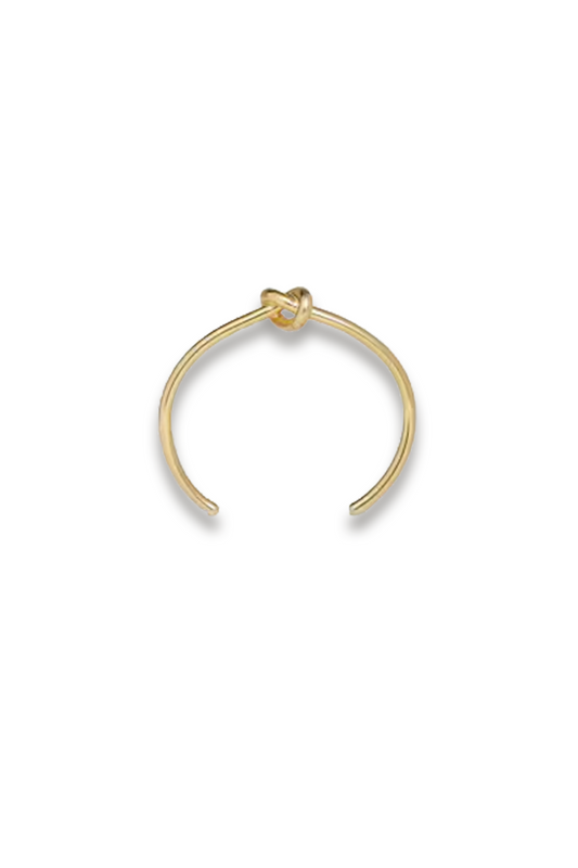 Knot Extra-thin Bracelet in Brass with Gold Finish