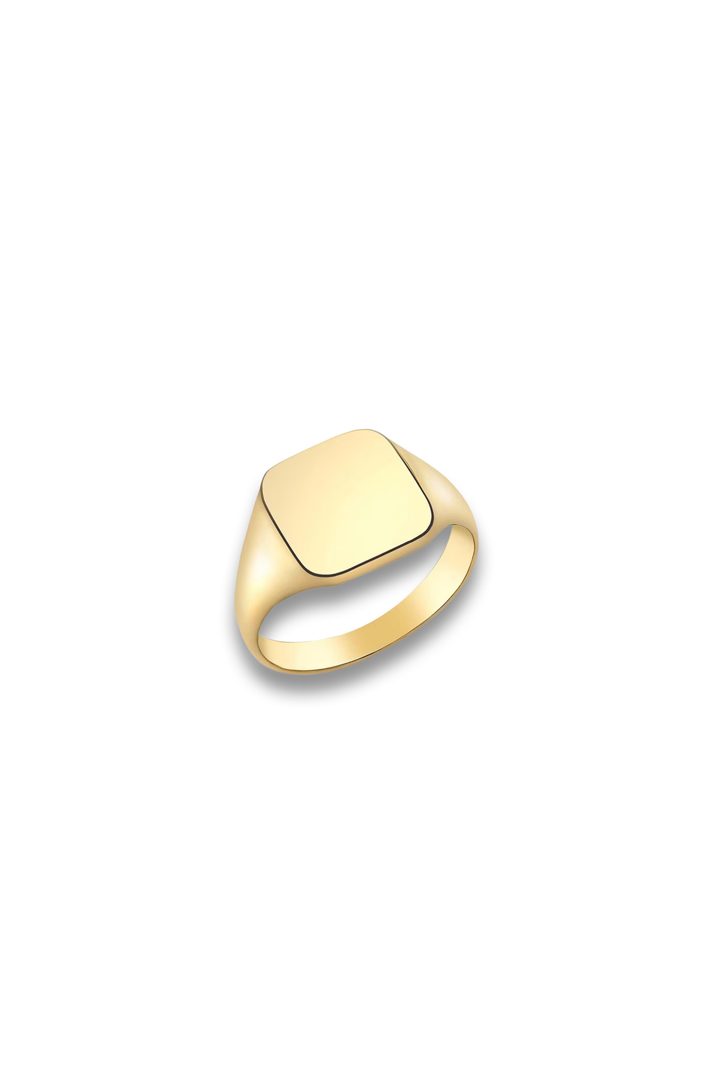 Personalised 9ct Gold Unisex Square Signet Ring