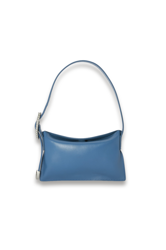 Leather Mini East West Belt Strap Shoulder Bag