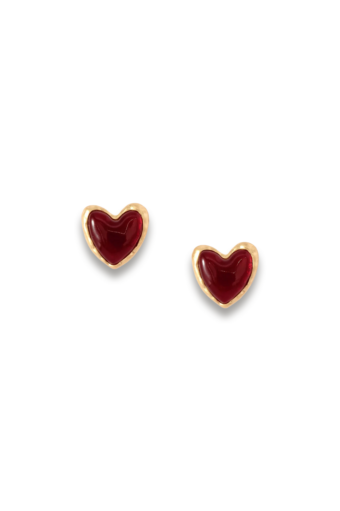Gold-tone Heart Stud Earrings
