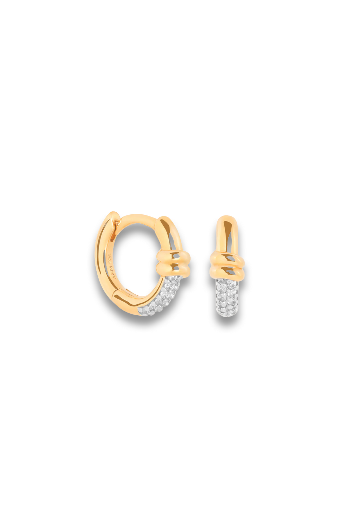 Pavé Knot Huggies