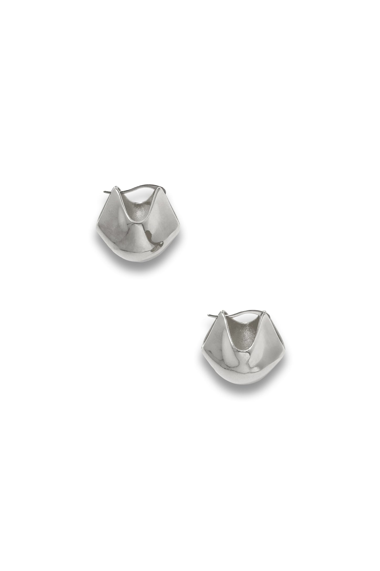 Lotus Small Silver-tone Earrings