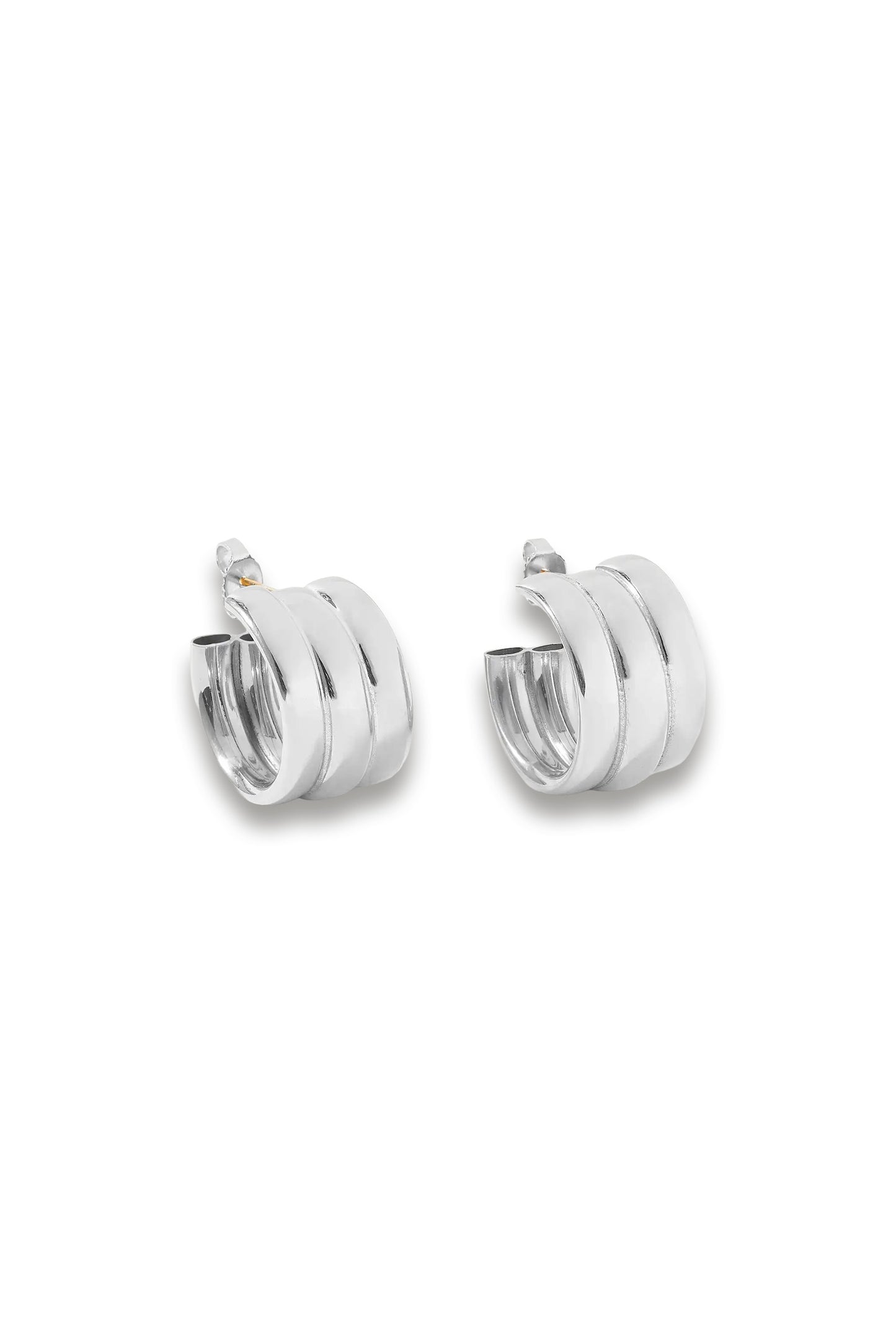 Mini Grazia Platinum-Plated Recycled Hoop Earrings