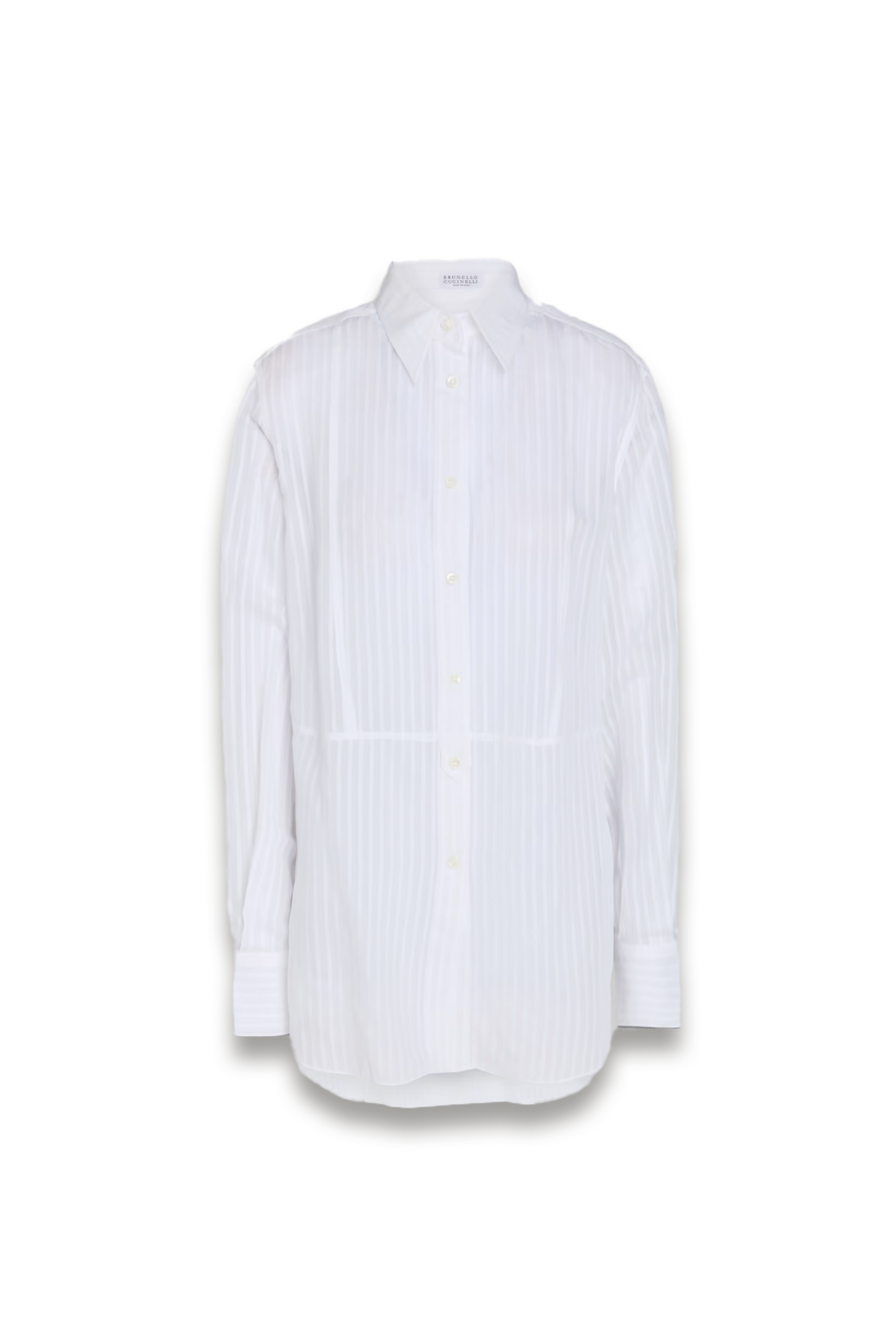 Striped Cotton and Silk-blend Jacquard Shirt