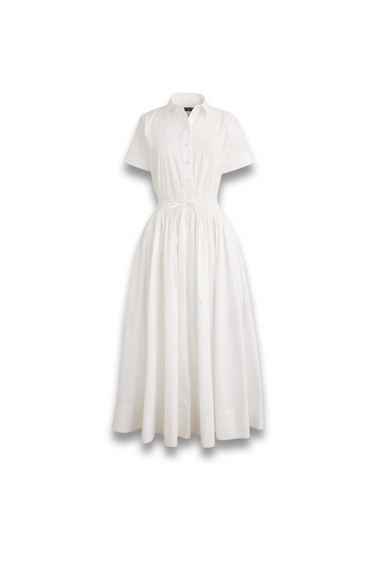 Elena Shirt-Dress in Cotton Poplin