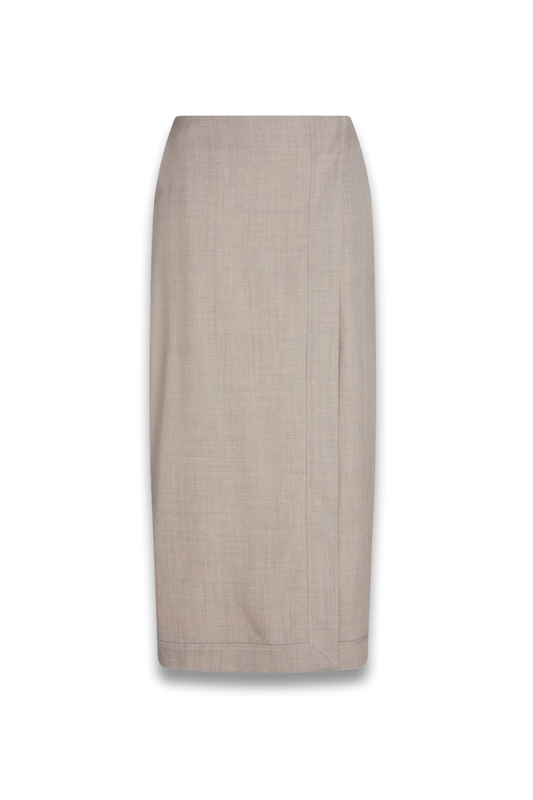 Joan wool midi wrap skirt