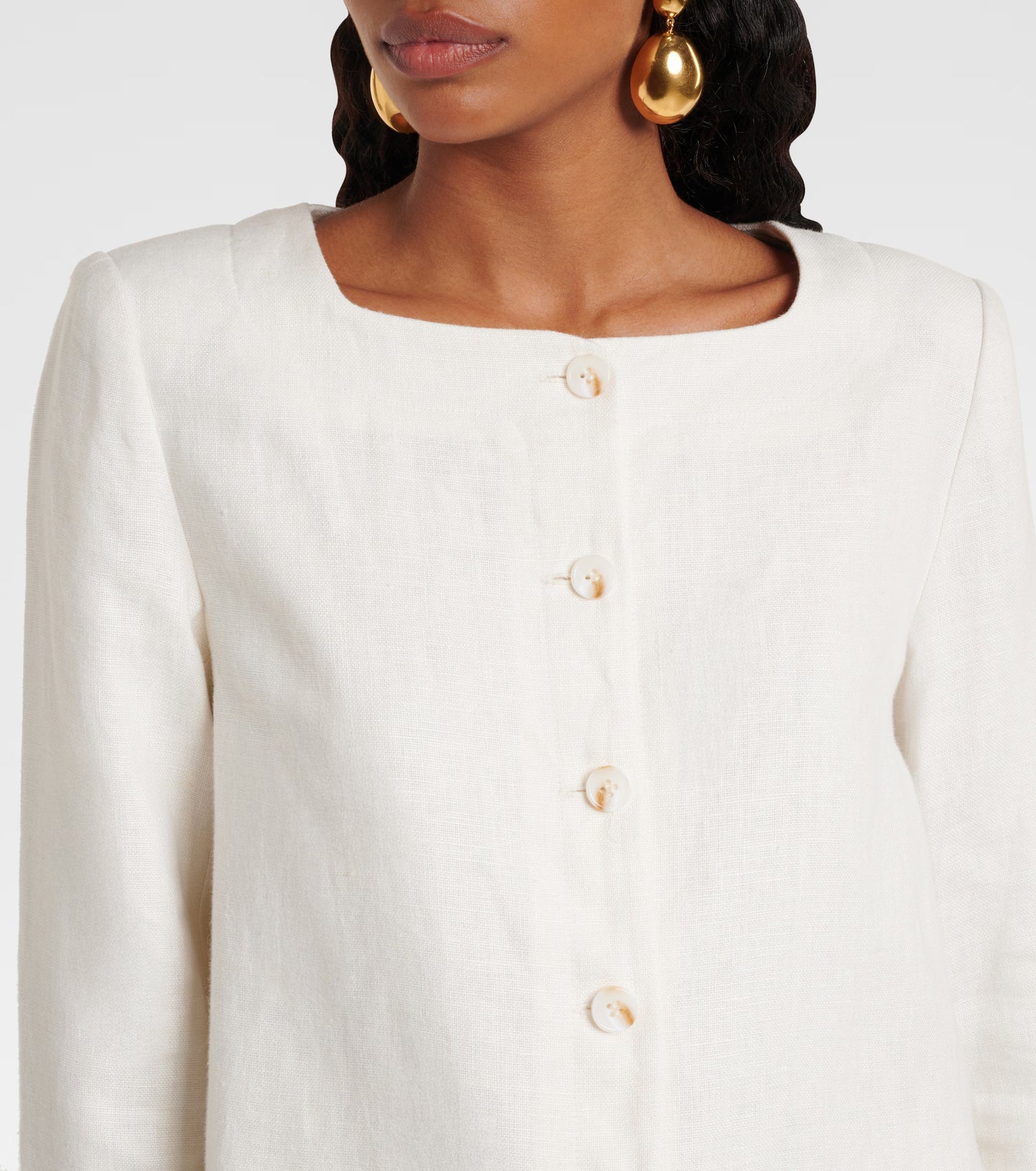 Emma Cropped Linen Jacket