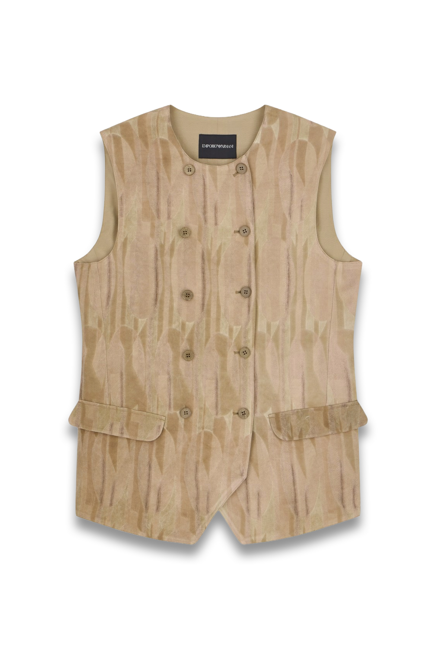 Double-Breasted Waistcoat In Oval-Patterned Jacquard